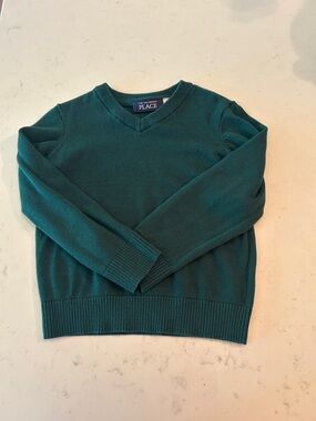 The Children's Place Teal V-Neck Sweater